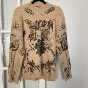 Graphic knit sweater
